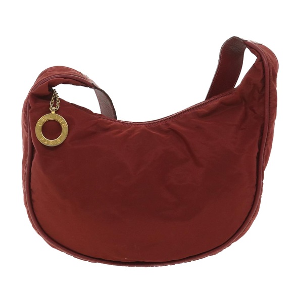 CELINE Shoulder Bag Nylon Red Auth 37765 - Picture 13 of 16
